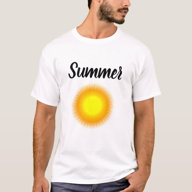 Verano de las camisetas básicas de los hombres (Anverso)