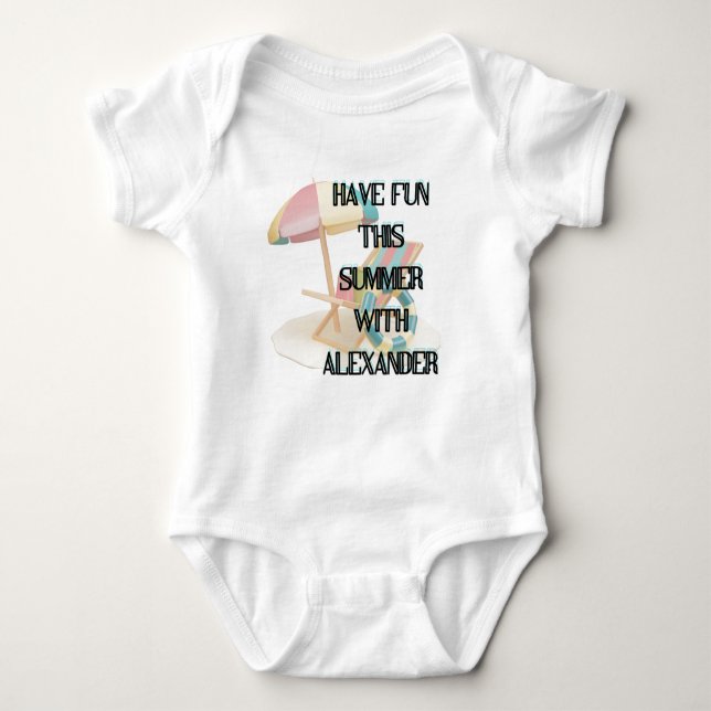 Verano divertido de camisetas Alexander Baby Bodys (Anverso)