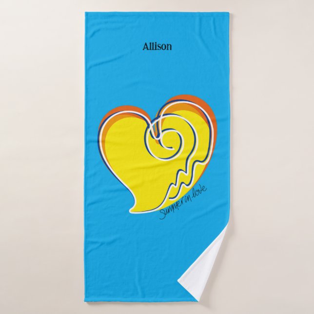 Verano en el amor - Personalizado  (Toalla de baño)