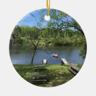 "VERANO EN EL LAGO" ORNAMENTO CERAMICO