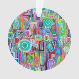 Verano en el ornamento acrílico de la ciudad