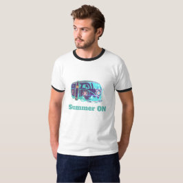Verano en la camiseta básica de cantante de Hippie