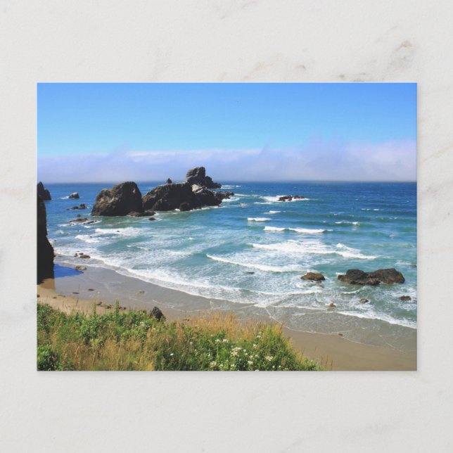 Verano en la postal de Seal Rock Oregon (Anverso)