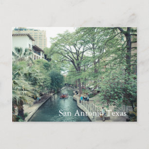 Verano en Riverwalk, postal de San Antonio Texas
