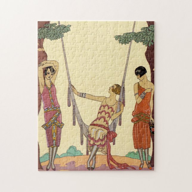 Verano en rompecabezas del art déco de Francia (Vertical)