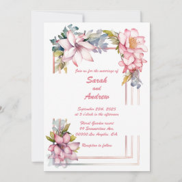 Verano en rosa: Invitación a la boda personalizada