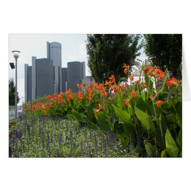 Verano en tarjeta de Detroit (Anverso (Horizontal))