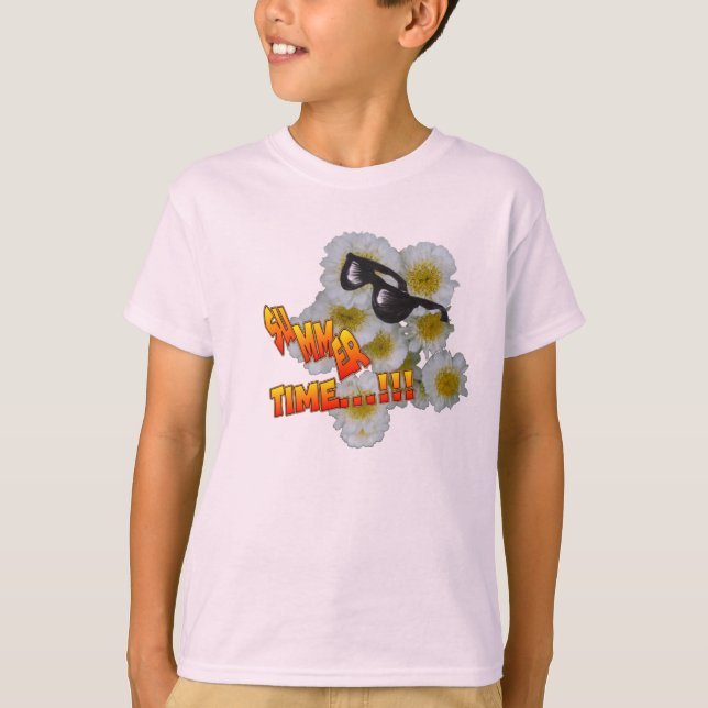 Verano Flores niños camiseta básica (Anverso)