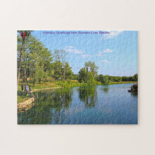 Verano Lago Illinoise Jigsaw Puzzle