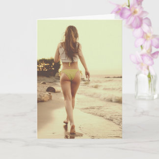 verano lindo Bikini clavar la tarjeta de felicitac
