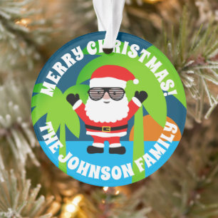 Verano lindo Ornamento de árbol de Navidad tropica