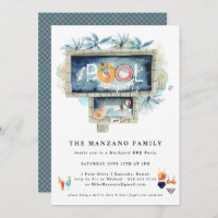 Verano Retro | Invitación a Fiesta de Piscina
