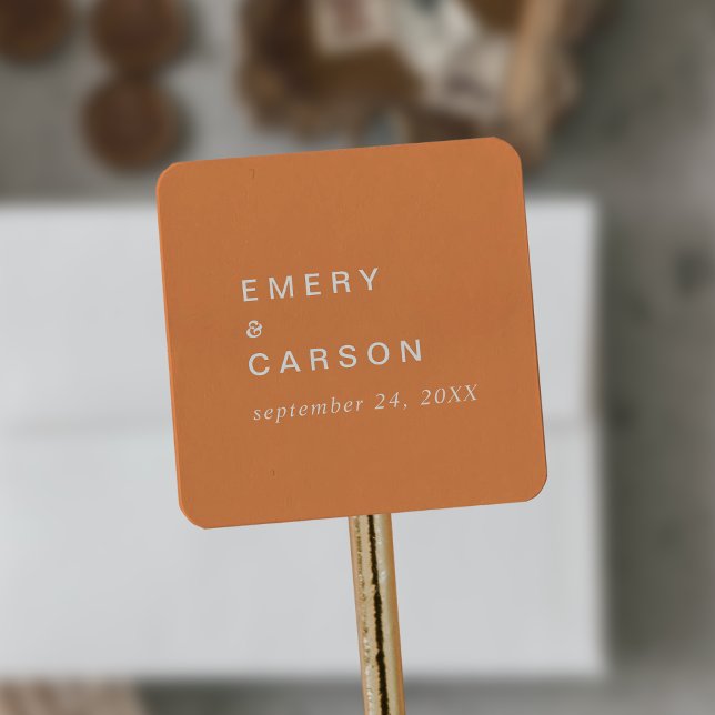 Verano retro | SELLOS PARA SOBRES BODAS NARANJAS (Subido por el creador)