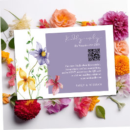 Verano Romántico Floral Meadow Elegante Boda RSVP