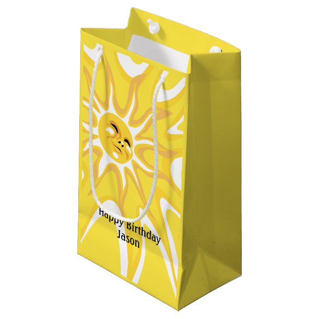 Verano Sunshine Cumpleaños Pequeña Bolsa de Regalo (Angulo Anverso)