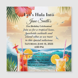 Verano Tropical Fiesta de Playa Luau 21 cumpleaños