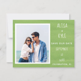 Verano verde moderno foto salva la fecha