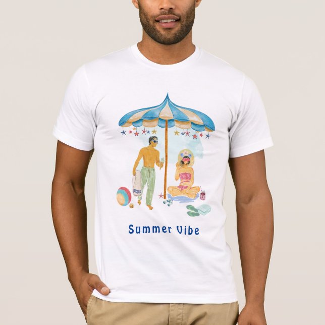 VERANO VIBE Bella Canvas Camiseta básica (Anverso)