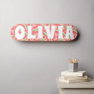 verano vibe sandía sandía personalizado patineta d