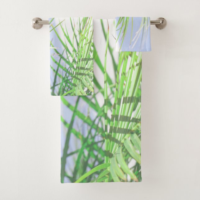 Verano Vibes Palm Tree deja Pastel verde pálido (In situ)