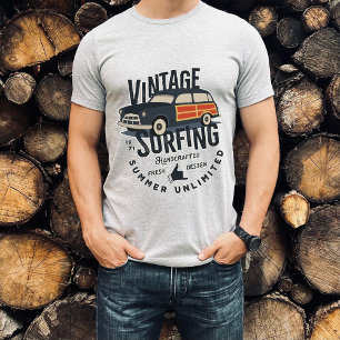 Verano Vintage Surfing Unlimited   Camiseta mascul
