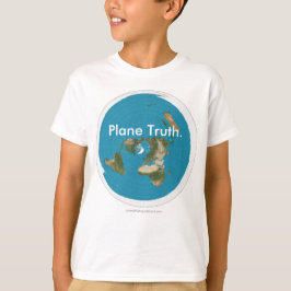 "Verdad plana equidistante azimutal." Camisetas de
