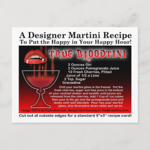 Verdadera postal de la receta de Martini de Hallow