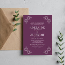 Verdadera sencillez 6 Invitación a matrimonio flor