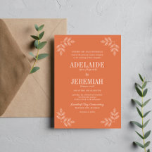 Verdadera Simplicidad 6 Invitación a la Boda Flora