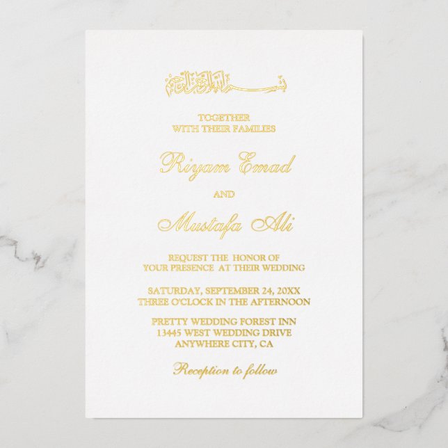 Verdaderas invitaciones de boda musulmanas al Reli (Anverso)