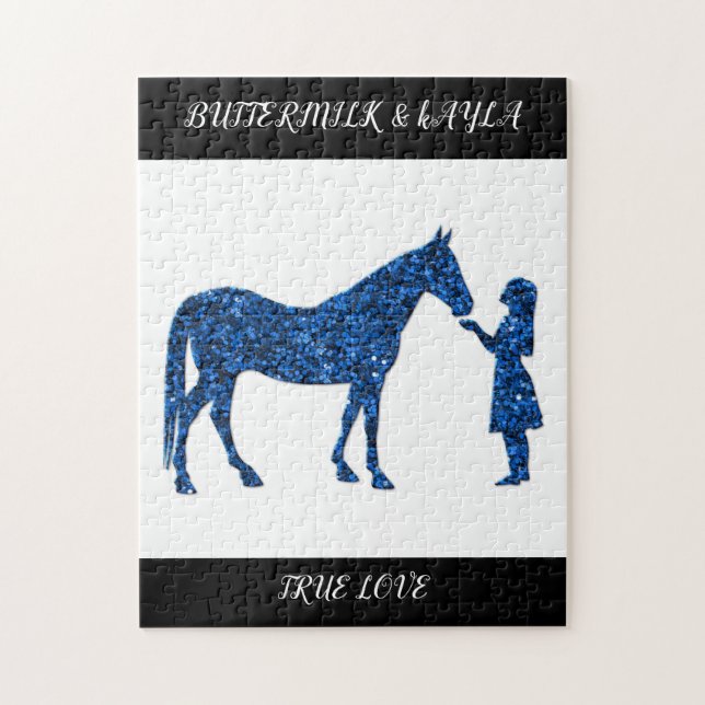 "VERDADERO AMOR" HORSE PUZZLE CON NOMBRE PERSONALI (Vertical)