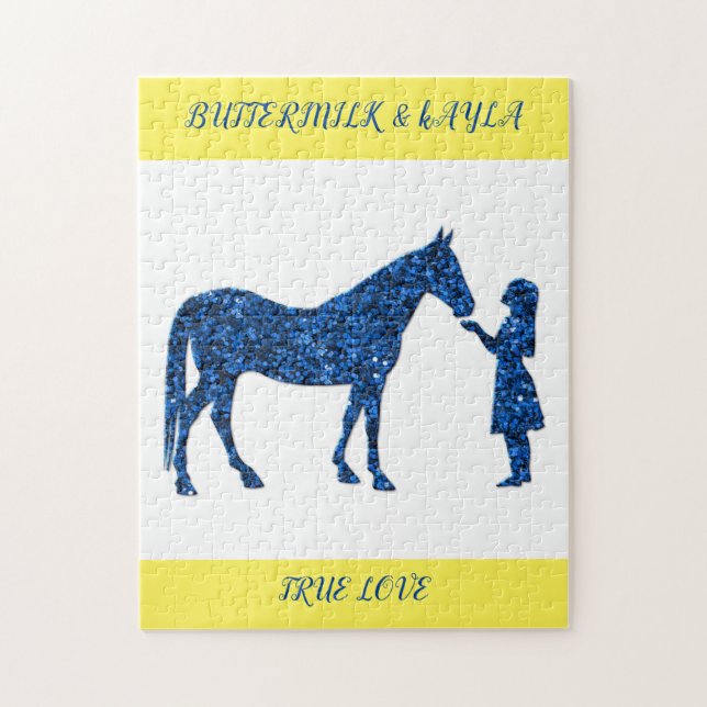 "VERDADERO AMOR" HORSE PUZZLE CON NOMBRE PERSONALI (Vertical)