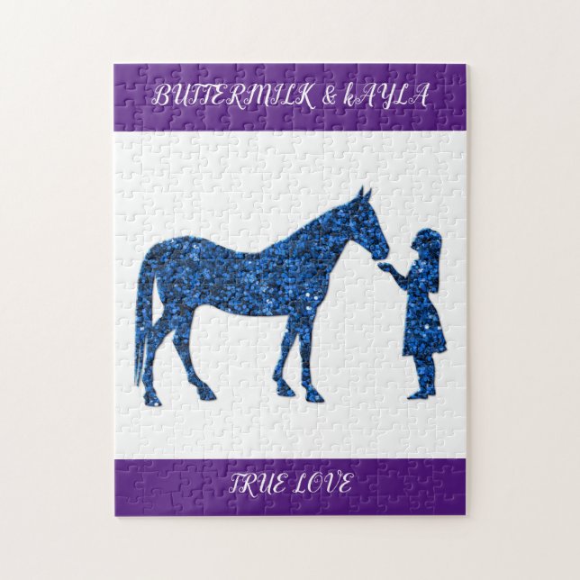 "VERDADERO AMOR" HORSE PUZZLE CON NOMBRE PERSONALI (Vertical)