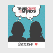 Verdadero crimen en nuestra mente Pegatina de vini