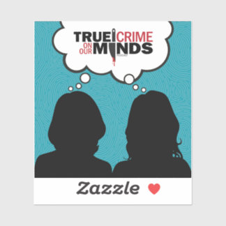 Verdadero crimen en nuestra mente Pegatina de vini