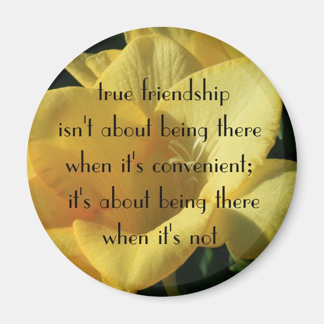 Verdadero imán de amistad (Frente)