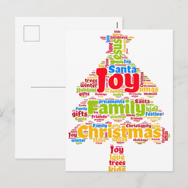 Verdadero significado de Navidades, tarjeta de árb (Anverso / Reverso)