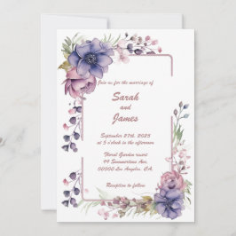 Verdaderos sueños florales: Invitación a la boda