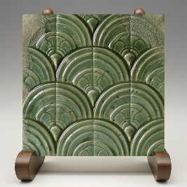 Verdant Jade Art Nouveau Inspirado En La Teja Cerá