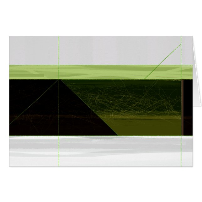 Verde abstracto y blanco (Anverso (Horizontal))