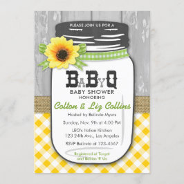 Verde amarillo de la invitación de Baby Shower del