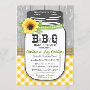 Verde amarillo de la invitación de Baby Shower del