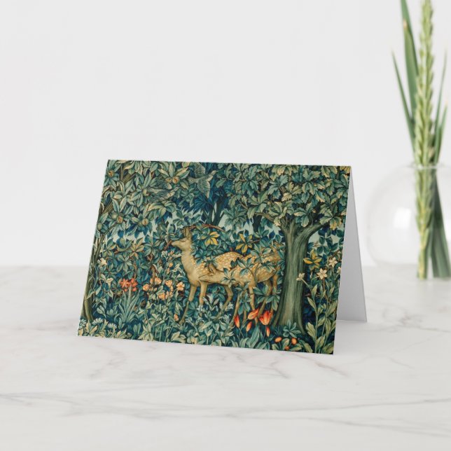 VERDE, ANIMALES DEL BOSQUE Floral Navidad (Anverso)