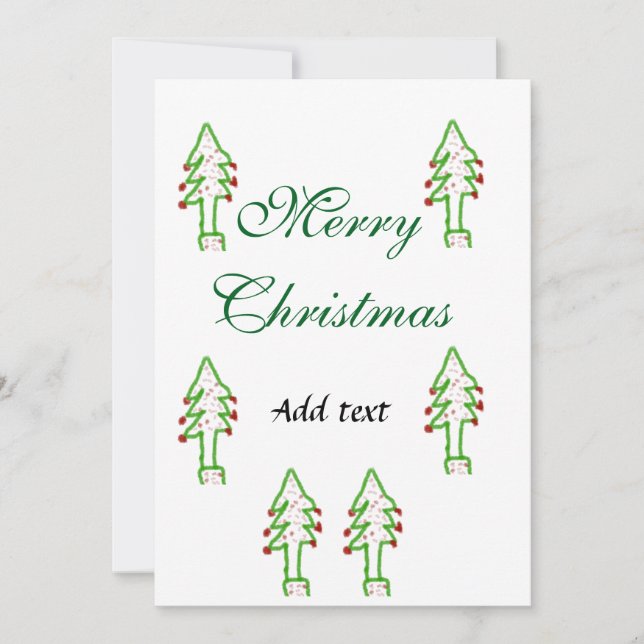 Verde árbol de navidad rojo cereza alegría Navidad (Anverso)