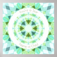 Verde azul eres una estrella de decoración infanti