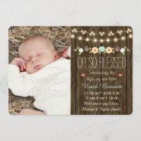 Verde azulada caída Rústica cadena de Invitación d