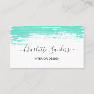 Verde azulada pintura de tiza elegante tarjeta de 