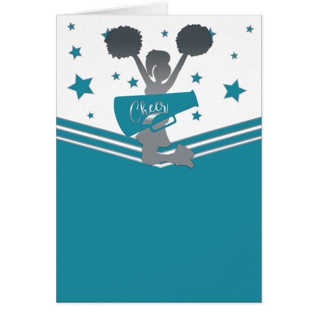 Verde azuladas Estrellas de Plata Gracias (Frente)