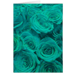 Verde azulado elegante romántico - rosas verdes