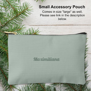 Verde - Bolsa para accesorios pequeña y sólida